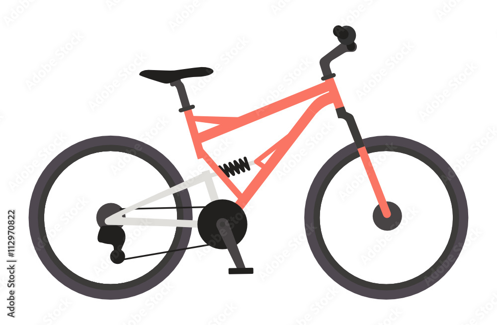 Bicycle - vector illustration in flat style Bicycle - vector illustration in flat style