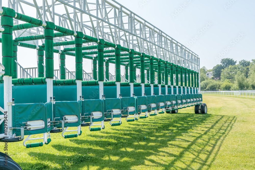 Naklejka premium Horse racing starting gates