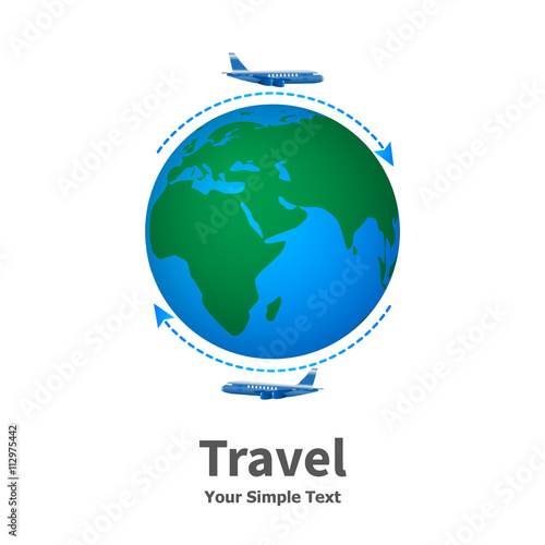 Vector illustration of the concept of travel