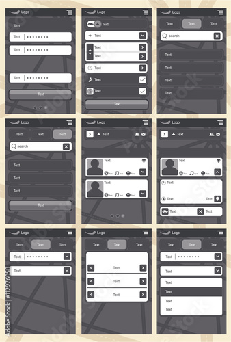 Web application template for phones