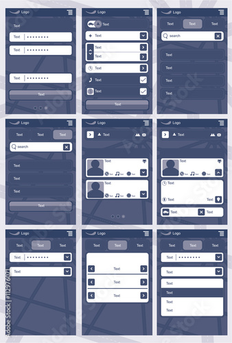 Web application template for phones