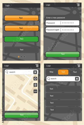 Web application template for phones