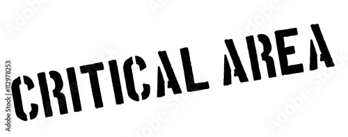 Critical Area black rubber stamp on white