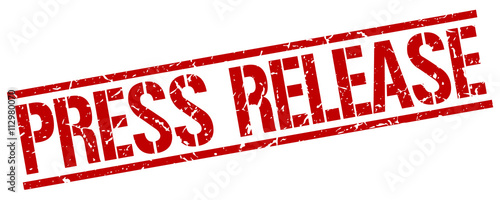 press release red grunge square vintage rubber stamp
