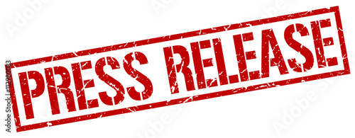 press release red grunge square vintage rubber stamp