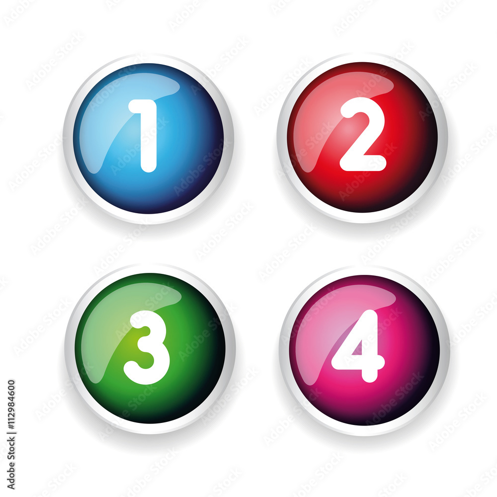 Colorful shiny button set with metallic elements Colorful shiny button set with metallic elements