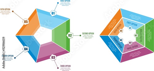 Sześciokątna infografika biznesowa