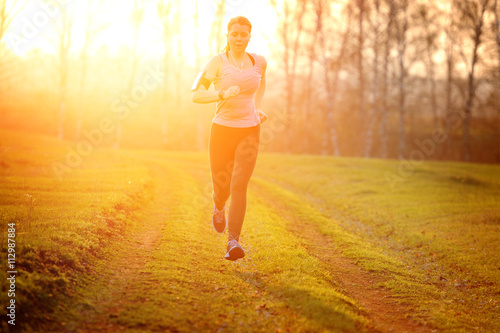 Running woman.