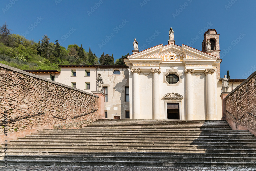 Fototapeta premium Church of the Madonna del Carmine in Marostica, Italy.
