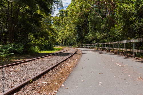 Walking and cycling track besides old railtracks