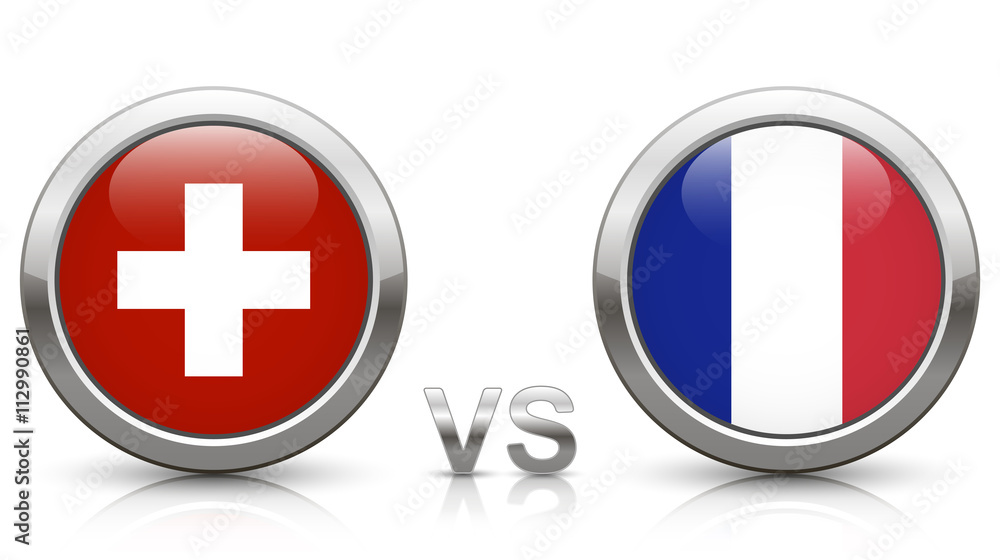 Fototapeta premium Swiss vs. France - EURO 2016 - Week 3