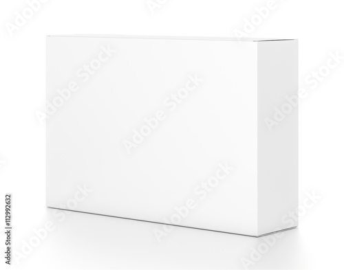 Wallpaper Mural White wide horizontal rectangle blank box from side angle. Torontodigital.ca