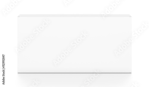 Wallpaper Mural White wide horizontal rectangle blank box from top front angle. Torontodigital.ca
