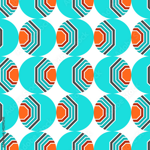Seamless abstract geometric pattern. Decorative background. Vector illustration