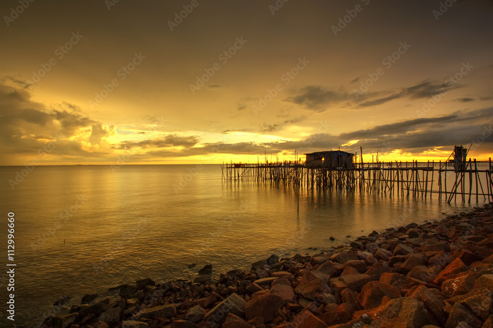 Obraz premium Long exposure image of 