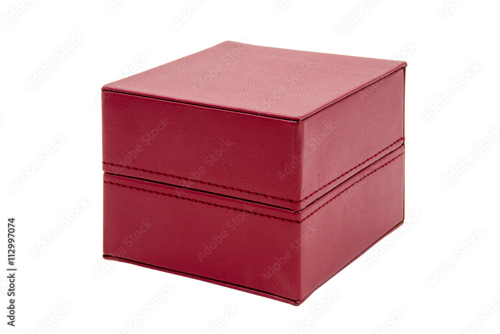 red gift box on white background. red gift box on white background.
