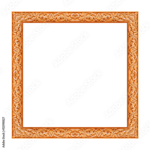 Wood frame isolated on white background