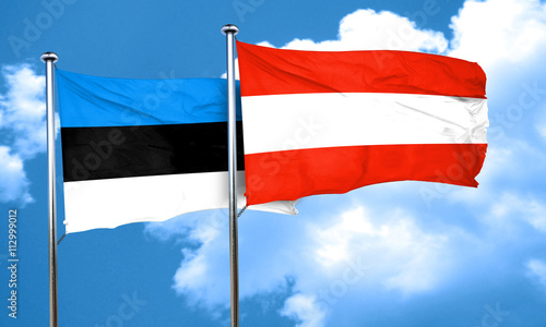 Free Download estonia flag with Austria flag, 3D rendering - GFXLoad