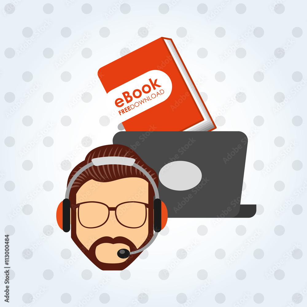 person using an electronic book design person using an electronic book design