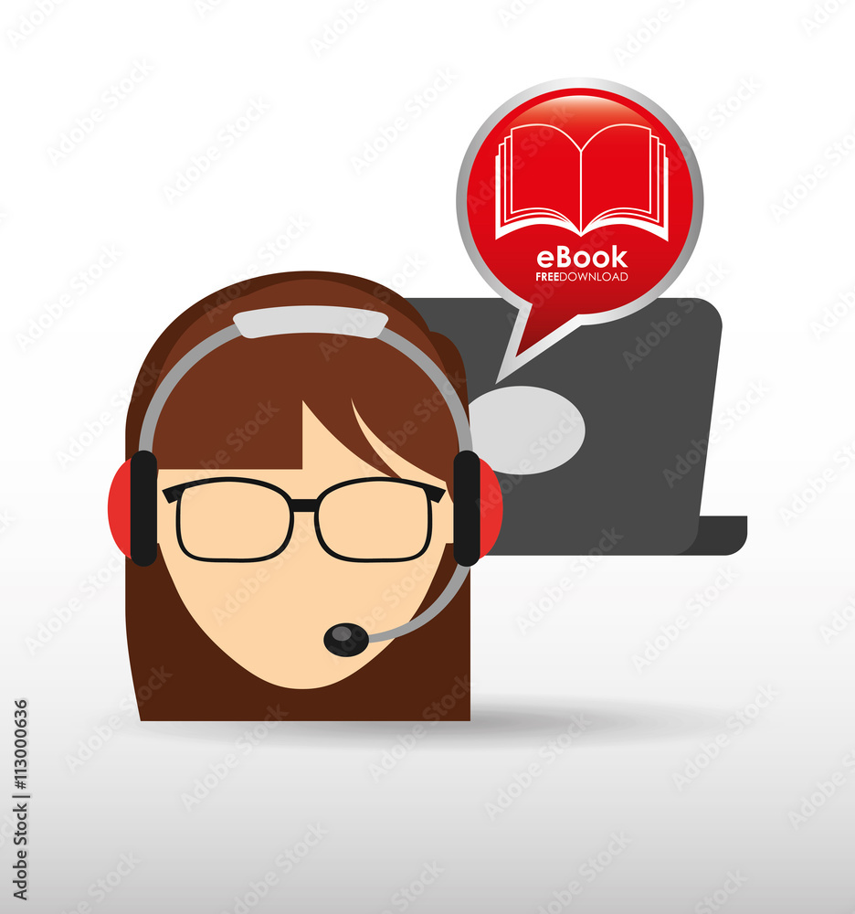 person using an electronic book design 