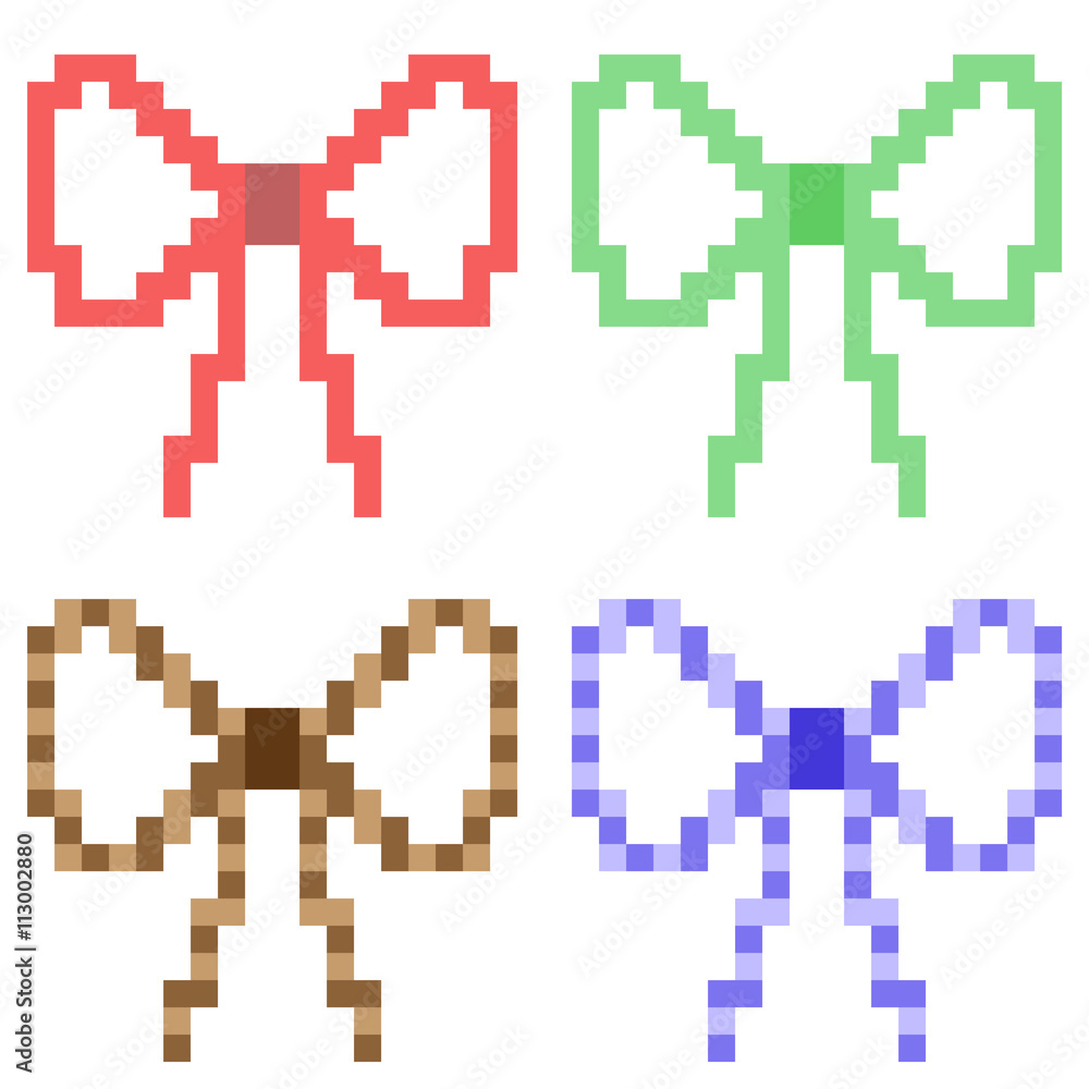 Obraz premium pixel art ribbon