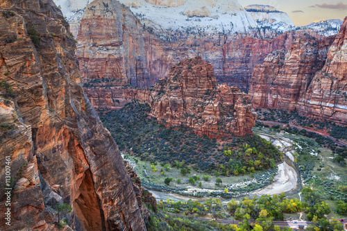 Zion Canion National Park - sunset view from above