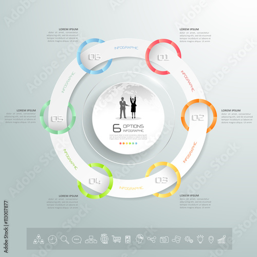 Design circle infographic template, Business concept infographic