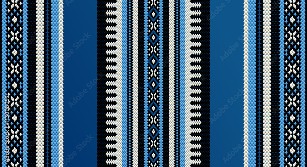 Blue Theme Sadu Weaving Middle Eastern Traditional Rug Texture - obrazy, fototapety, plakaty 