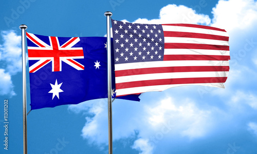 Australia flag, 3D rendering