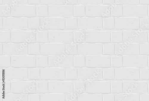 White brick wall. Seamless texture background © orensila