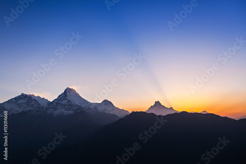 Surise in Himalaya