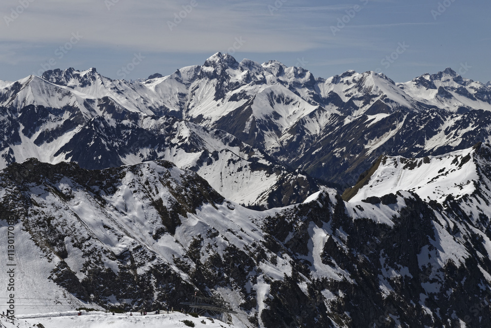snow in the austrian alps: Kleinwalsertal