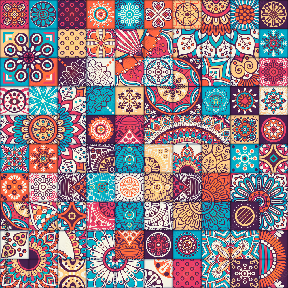 Ethnic floral seamless pattern Ethnic floral seamless pattern