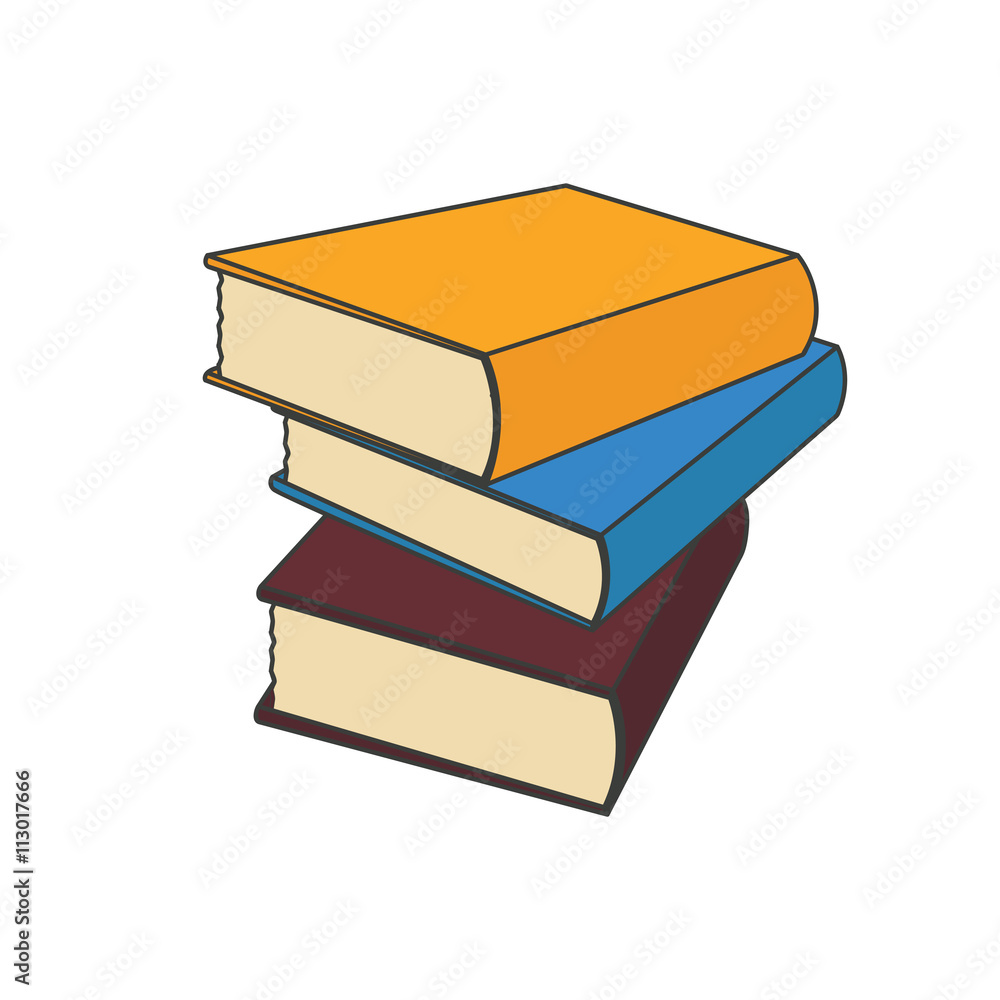 Vector illustration books set in flat design style Vector illustration books set in flat design style