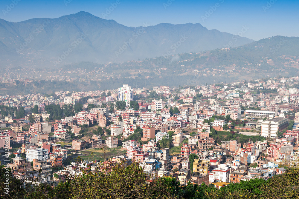 Panorama view to Kathmandu city