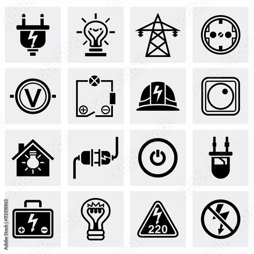 Vector Electricity icon set