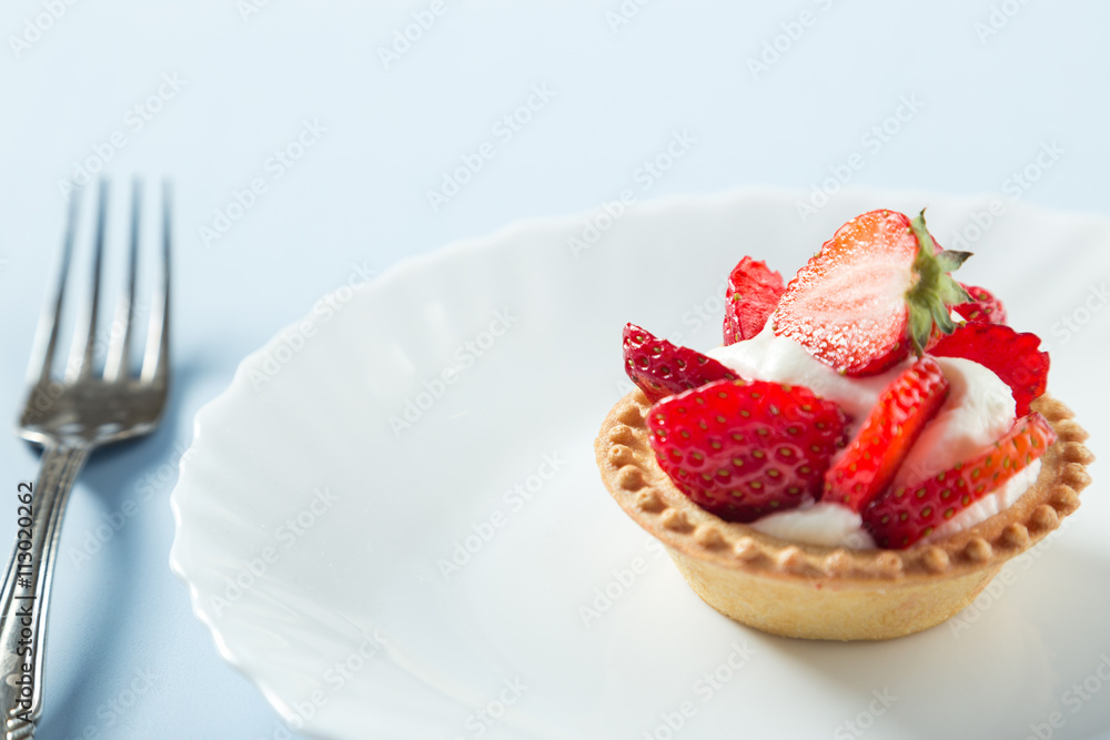 delicious strawberry cake served on the plate delicious strawberry cake served on the plate