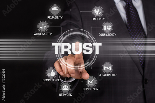 TRUST TECHNOLOGY COMMUNICATION TOUCHSCREEN FUTURISTIC CONCEPT
