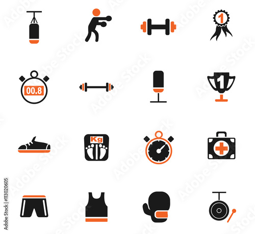 boxing icon set
