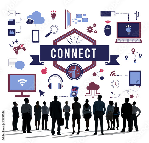 Fotografía Big Data Connect Technology Gadget Concept