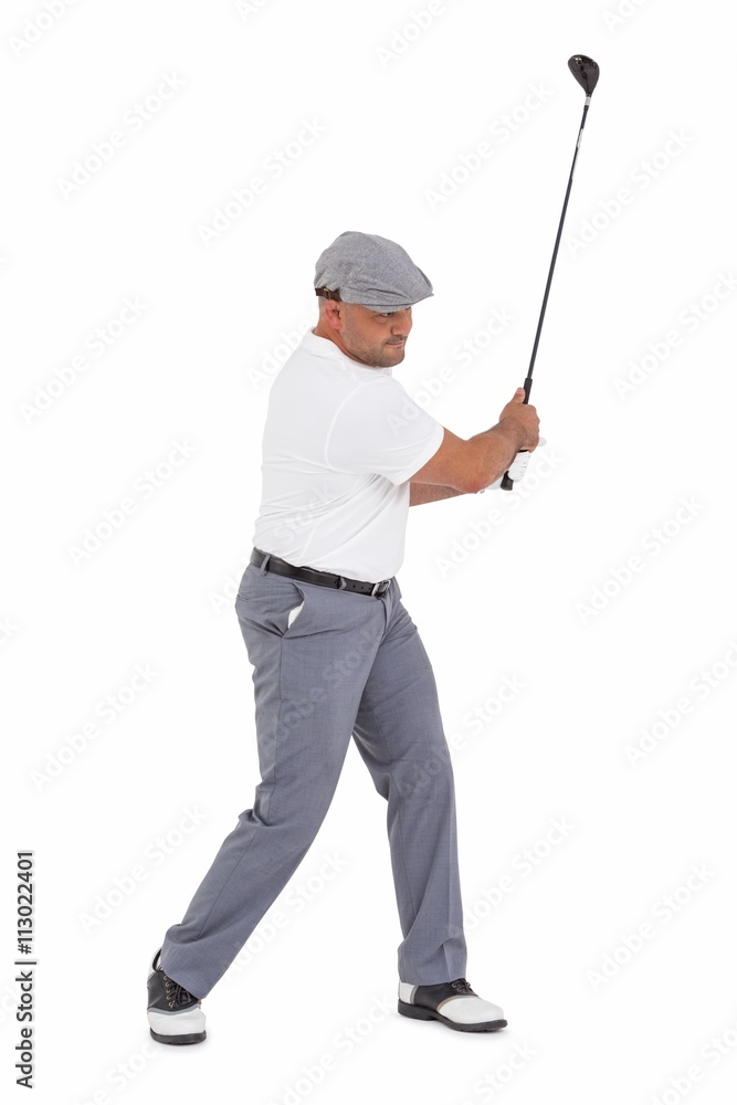 Golf player taking a shot Golf player taking a shot