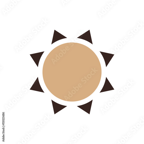 Free Download Sun icon vector brown color - GFXLoad