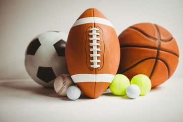 View of different ball sport
