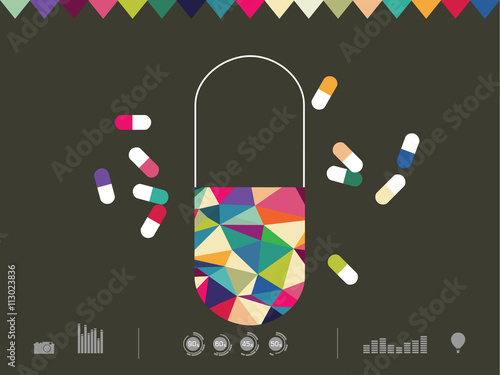 Vector illustration of icon drug