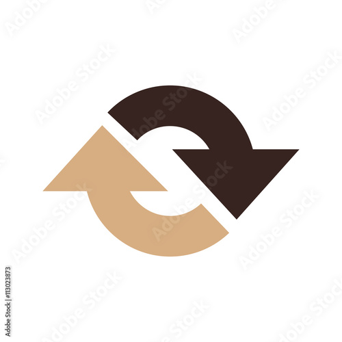 Refresh Icon  vector brown color