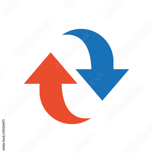 Refresh Icon  design blue and orange