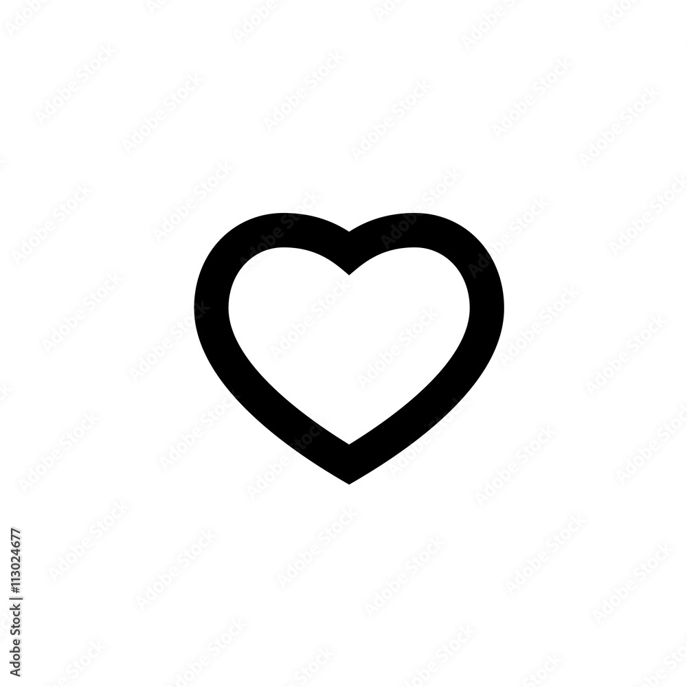 Heart button. Love. Sign