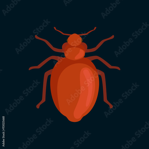 Pest control concept with insects exterminator silhouette flat vector illustration