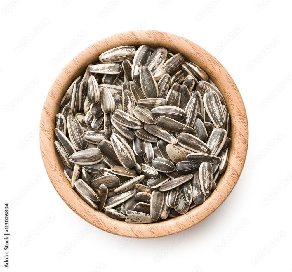 Unpeeled sunflower seeds. Unpeeled sunflower seeds.