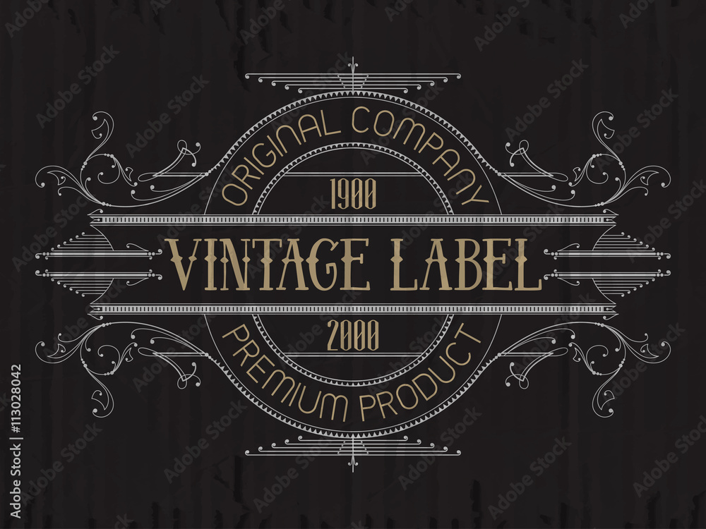 Obraz premium Vintage typographic label premium - vector